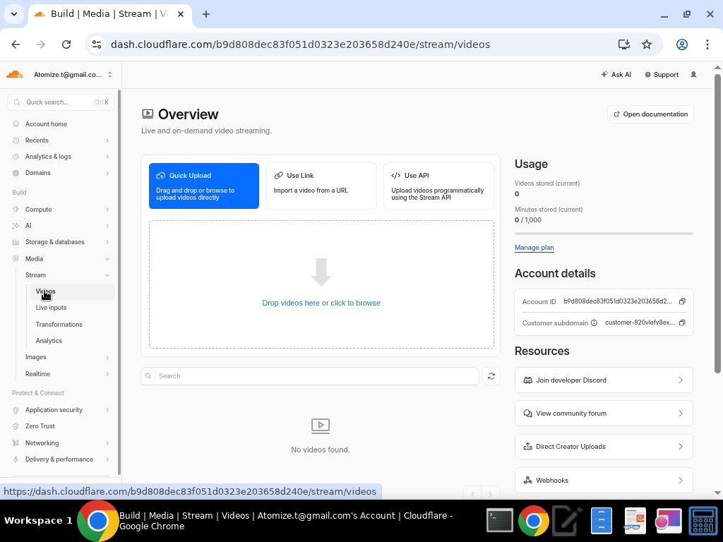 Cloudflare Stream Homepage